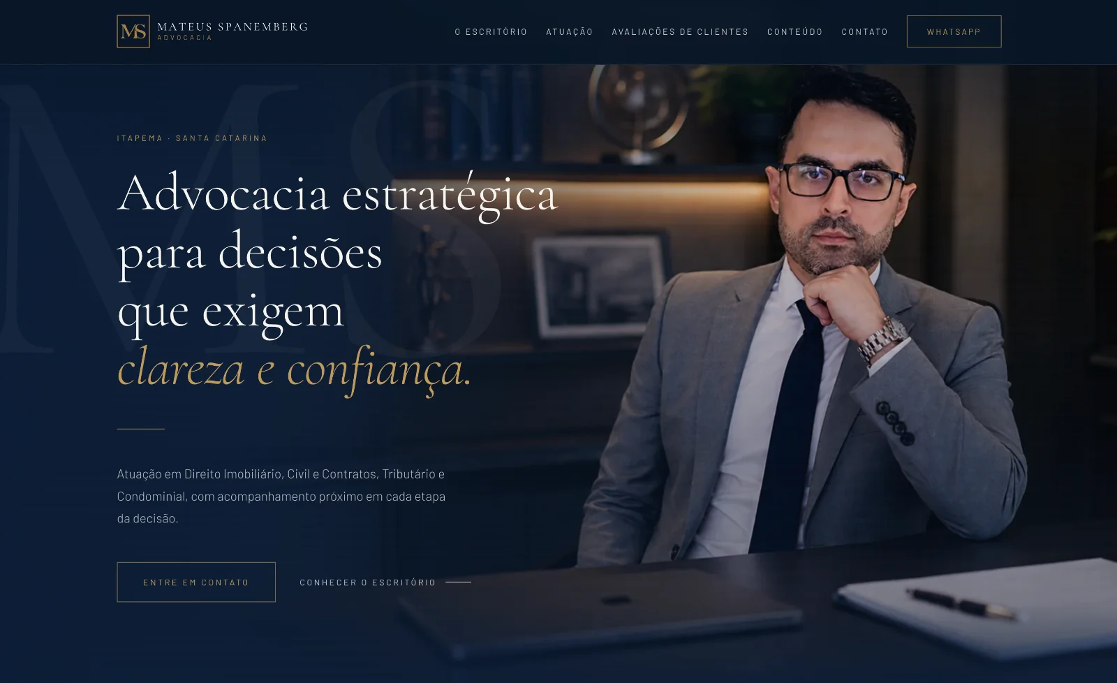 Site Mateus Spanemberg Advocacia